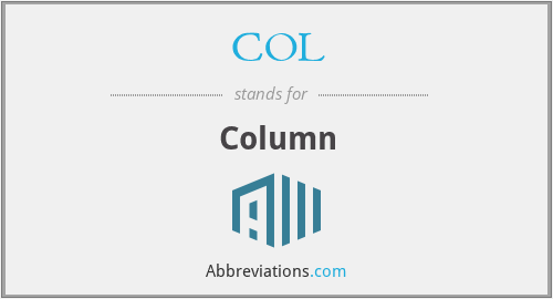 What is the abbreviation for column?