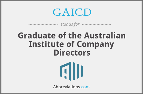 What does GAICD stand for?