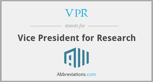 What does VPR stand for?