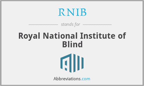 What does RNIB stand for?