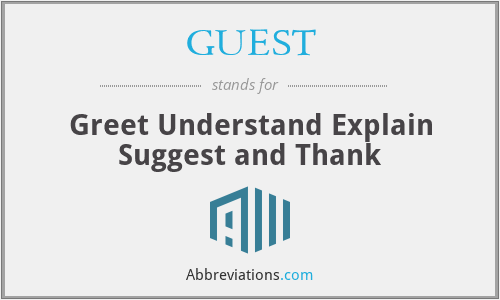 WHAT DOES GUEST STAND FOR intelligence overview