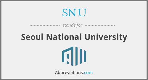 What does SNU stand for?