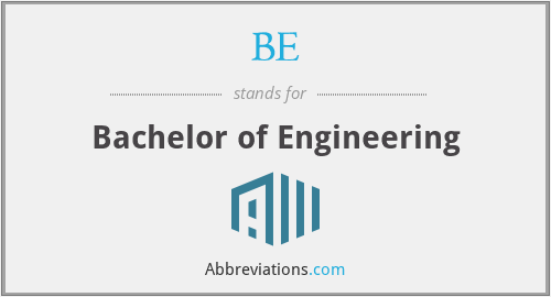 What is the abbreviation for bachelor of engineering?