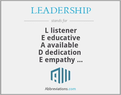 WHAT DOES LEADER STAND FOR visual data 7