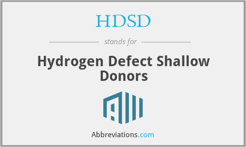 What Does Hdsd Stand For
