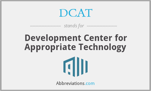 What does DCAT stand for?