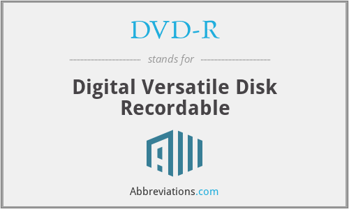 What does DVD-R stand for?