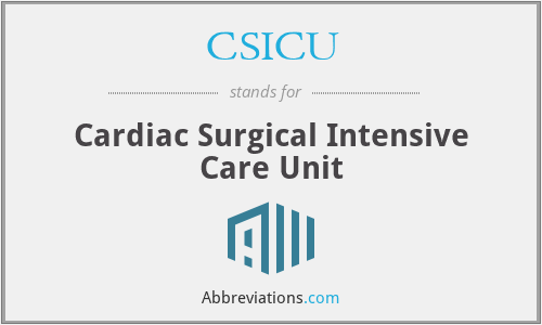 What does CSICU stand for?