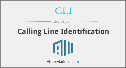 CLI - Calling Line Identification