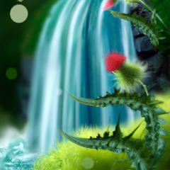 The Little Green Spider Thistle & The Misty-Eyed Waterfall King